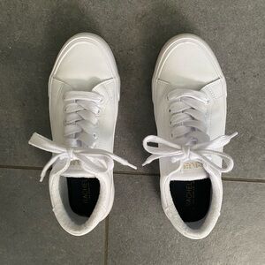 White leather sneakers by Rachel Zoe.